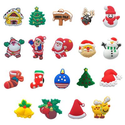 China Clog Charm Assorted Designs Available Promotional Christmas Shoe Decoration Charms Soft PVC Shoe Charm For Croc Luxury Charms for sale