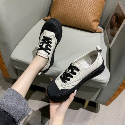 China 2021 Fashion Trend New Style Fashion Women Casual Shoes Women Platform Sneakers White PU Shoes For Girl for sale