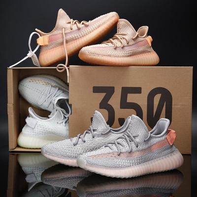 China 2021 new fashion 350 v2 sports shoes good quality yeezy black white static reflective mens damping 350 running sports sneakers for women for sale