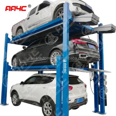 China AA4C 4 Post Car Lift Vehicle Triple Parking System Automatic Parking Lift 2.7T for sale