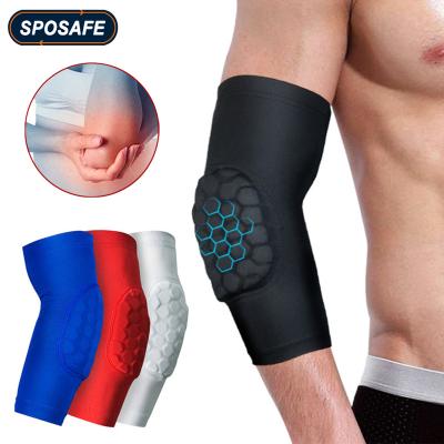 China Pad Pods Conform Beautifully To Your Elbow During Compression Sleeve Sport Arm Brace Forearm Support Honeycomb Pad Crashproof Basketball Retraining Arm Guard elbow sleeve elbow for sale