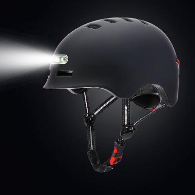 China One Piece Design Cycling Helmet Illuminated Warning Light Helmet Motorcycles Bike MTB Road Scooter Balance Car for sale