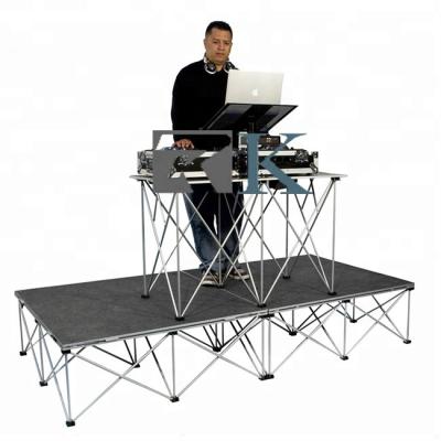 China 18mm plywood & 4*4ft Adjustable Surface Metal Tube DJ Stand Smart Stage for sale