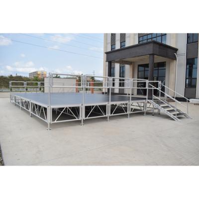 China US version 4ft*4ft/4ft*8ft aluminum frame stage platform with adjustable height 1*1m; 1*2m; 4*4ft; 4*8ft; Adjustable size for sale