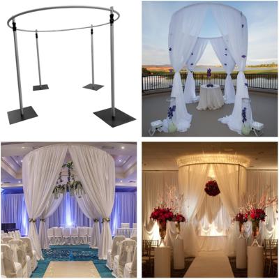 China 2019 adjustable circle wedding backdrop kits pipe and drape backdrop mandap pipe and drape system for sale for sale