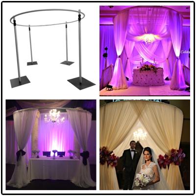 China Adjustable Backdrop Frame Adjustable Wedding Hose And Drape Used Hose And Drape For Weeding And Events for sale