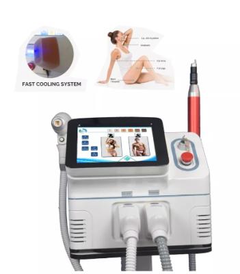 China 2in1nd dye removal professiona yag laser tattoo removal device 808nm diode laser hair removal machine for sale