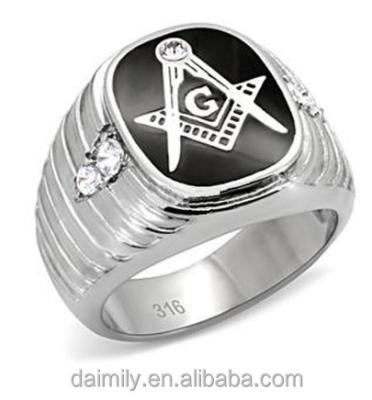 China CLASSIC Master Stone Masonic Ring Zircon Fashion Jewelry Stainless Steel MSR 040 for sale