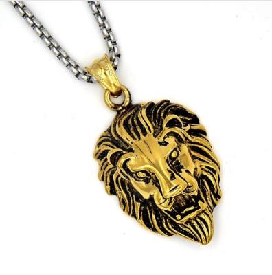 China Gold punk lion stainless steel key pendant for men DSP 209 for sale