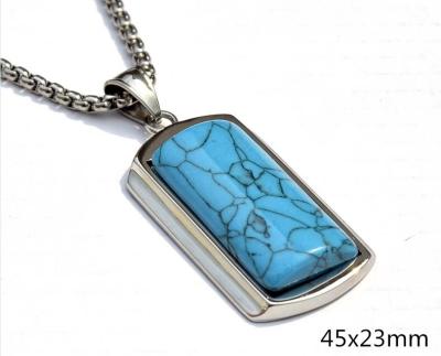 China New Fashion Style Jewelry Main Stone Turquoise Necklace Pendant For Men Or Women DSWP-004 for sale