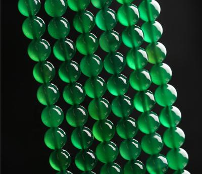 China Color Change Dyed Green Agate Faceted Gemstone Round Bead Semi Precious Stone Jewelry for sale