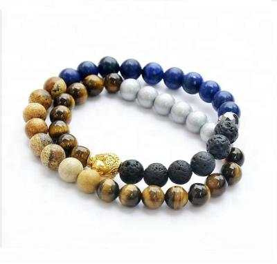 China 2018 High Quality Trendy Fashion Jewelry Bracelet Necklace Men's Beaded Gold Handcrafted Buddha DMB-402 for sale