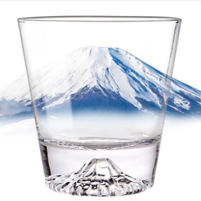 China Modern Custom Fuji Thick Japanese Snow Mountain Cup Wine Whisky Drinking Cup Shot Glass for sale