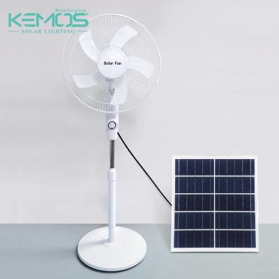 China Household Vertical Solar Power Fan AC/DC 16 Inch Vertical Solar Floor Fan for sale