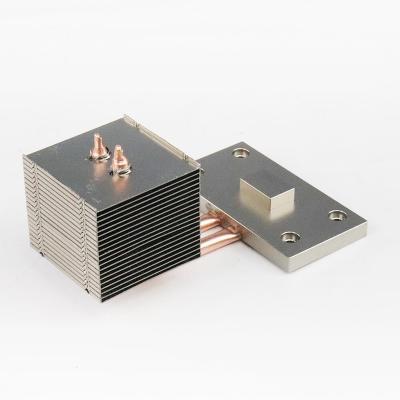 China Heatsink Zipper Fin Copper Heat Pipe Heatsink For Radiator For Electrical Equipment for sale