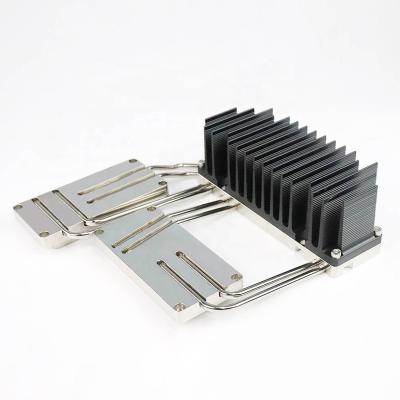 China Custom Aluminum Anodized Black Heat Pipe Crescent Welding Plate Heatsink Heatsink Extrusion Heat Pipe And Aluminum Plate Heatsink for sale