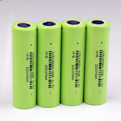 China High Quality 2200 mAH Capacity Rechargeable 18650 Lithium Cell Battery for Powerbank for sale