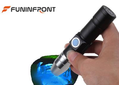 China USB Rechargeable 365NM UV LED Torch Black Light MINI Flashlight for Gem Detect for sale