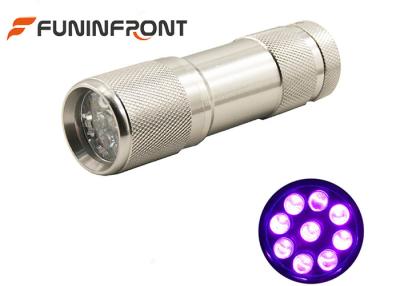 China MINI Portable 395nm UV LED Flashlight Works with 3*aaa Battery Currency Detector for sale