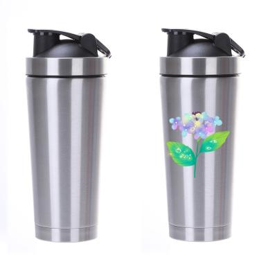 China Business Factory Supply Double Wall 304 Stainless Steel 700ml Shake Cup Protein Powder Fitness Sports Shake Cup for sale