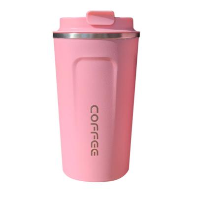 China Reusable Europe Coffee Cup Lids Water Coffee Vacuum Cup With Cover Steel Coffee Cup for sale