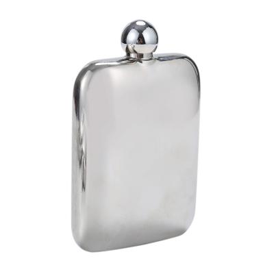 China MIKENDA Metal Hip Flask Stainless Steel Whiskey 8 Ounce Wine Jar Hip Flasks for sale