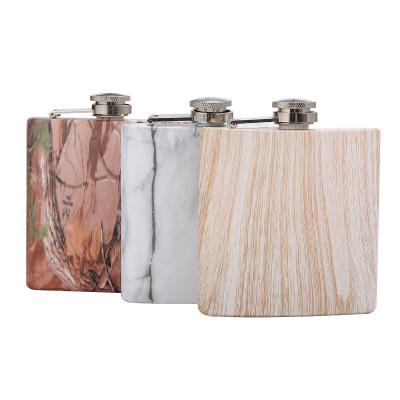 China New Design Metal Stainless Steel Wine 6OZ Whiskey Hip Flask for sale