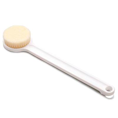 China Sustainable Long Handle White Bath Brush Factory Custom Bath Brush Logo for sale