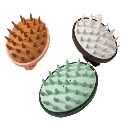 China Viable Viable Soft Viable Silicone Massage Baby Brush Gel Shampoo Gel Scalp Head Massager Brush for sale