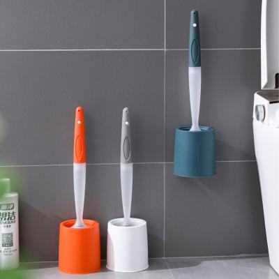 China Sustainable Toilet Brush Wall Mounted Silicone Soap Dispenser Toilet Brush Household Sustainable Toilet Brush for sale