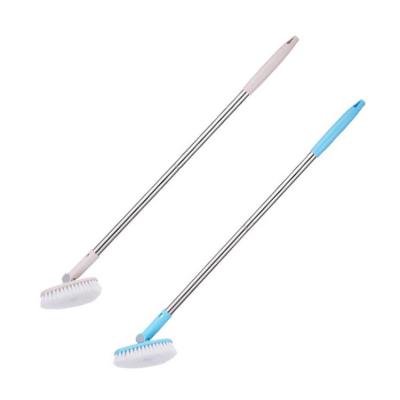 China Long Handle Household Bathroom Floor Brush Bristle Cleaning Brush Hard Viable Hard Bathroom Tub Tile Cleaning Brush for sale