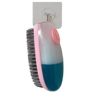 China Sustainable Scrub Brush With Soap Dispenser Scrubber Cleaner Good Cleaning Sweeps Sustainable Dish Hand House Cleaning for sale