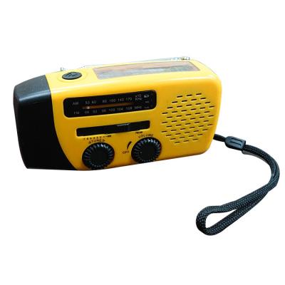 China PORTABLE Solar Hand Crank Radio With 3 Led Flash Light for sale