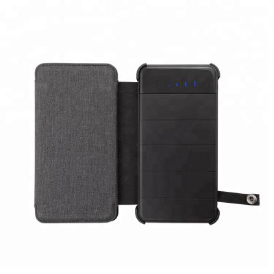 China Hot Selling Dual USB Charger Capacity 10000mAh Solar Battery Waterproof External Foldable Solar Power Bank for sale