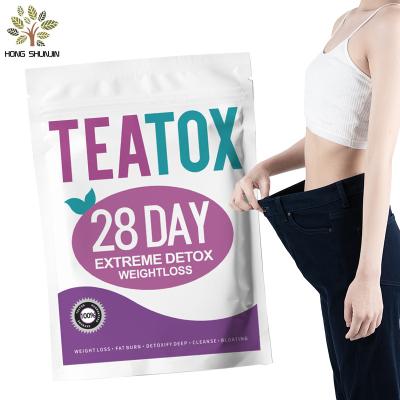 China Private Label Hot Selling Organic Belly Slimming Natural 28 Day Fitness Weight Loss Tea Diet Teatox Tea Bags for sale