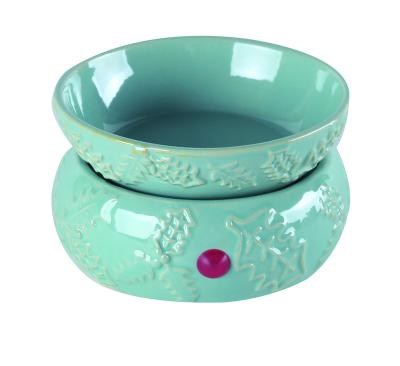 China Electric Ceramic Candle Heater / Oil Burner Wax Candle Warmer Censer for sale