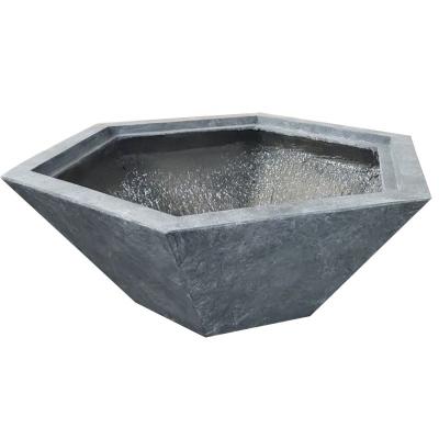 China Hot Sales Eco-friendly Environmental Lightweight Durable Outdoor Hexagon Concrete Plant Tree Planters for sale