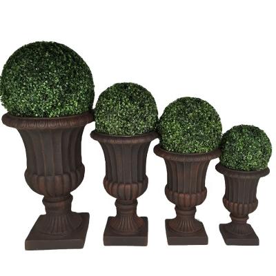 China 2019 Eco-Friendly Sales High Strength Light Weight Fireproof Durable Handmade Planter Fiber Clay Urn Planter For Garden Decoration for sale