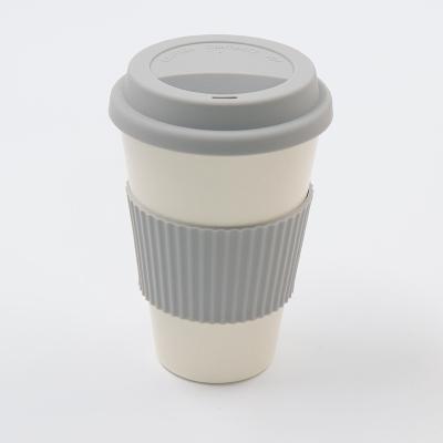 China Biodegradable Reusable Bamboo Fiber Coffee Cup With Lids Wholesale Customized Disposable Eco-Friendly Reusable Bamboo Coffee Cup Fiber Coffee Cup 350/470ml for sale