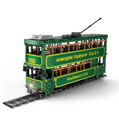 China Toy Mold King Building Block KB120 MOC Car Motorized 1904 Hong Kong Streetcars Transport Kid Model Toy Educational Plastic Bricks for sale