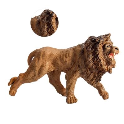 China 2021 new color printing hand safari park children's toy tiger lion tiger elephant PVC exquisite animal zoo simulation for sale