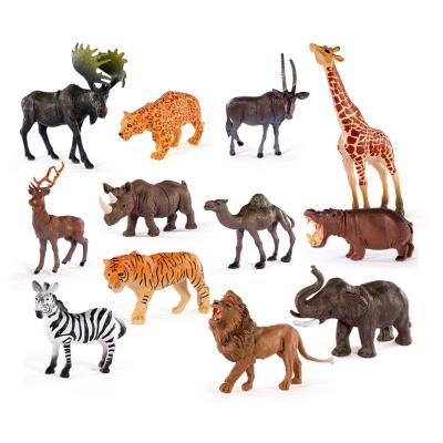 China Exquisite Hand Printing Color Customized Jurassic World Of Toy Plastic Animal Wild Animal Figurine Set Toy Set Educational Children's Toy Safari Zoo for sale