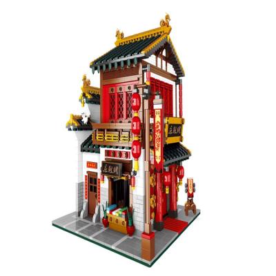 China Toy Xingbao XB-01001 Chinese Style Zhonghua Street Shop Plastic Building Blocks Building Silk Toy For Children for sale