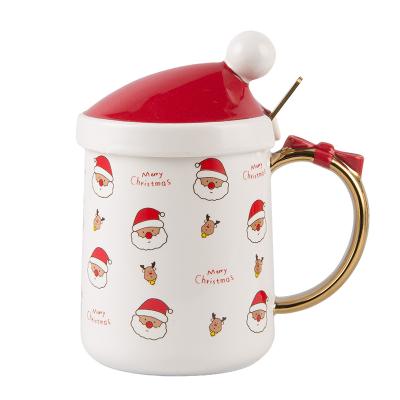 China New Design Disposable Ceramic Christmas Hit Flypeak Amazon Tazas Ceramic Cup Ceramic Christmas Mugs for sale