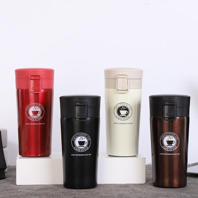 China Flypeak Logo 380ml 500ml Disposable Custom Coffee Mug Double Wall Insulated Stainless Steel Car Mugs Travel Coffee Mug Tumbler With Lid for sale