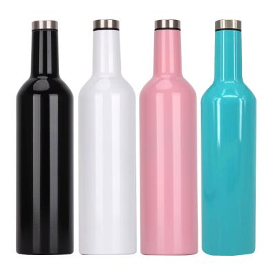 China New Viable Wholesale Custom Sport Drinkware 750ml Flypeak Stainless Steel Vacuum Flask Water Bottle Double Walled Wine Bottle for sale