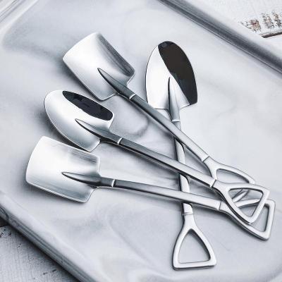 China Flypeak Disposable Wholesale Custom Portable Reusable Flatware Korea Spoon Stainless Steel Flatware Set for sale