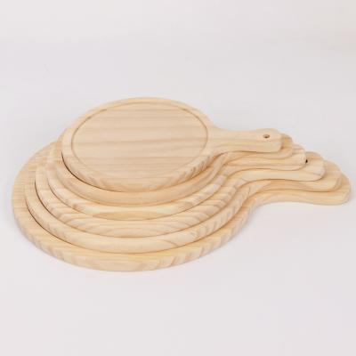 China New Hot Selling Custom Made Bakeware Stocked Serving Bamboo Wooden Tray Pizza Tray From Flypeak for sale