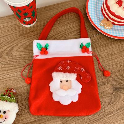 China Plush Toy Christmas and New Year Festival Decoration Candy Tote Gift Bag for sale