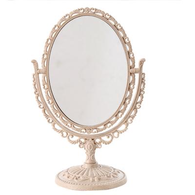 China W&G Table Mirror Double-Sided Rotating European Round Mirror Modern Retro Makeup Mirror Woman Girl for sale